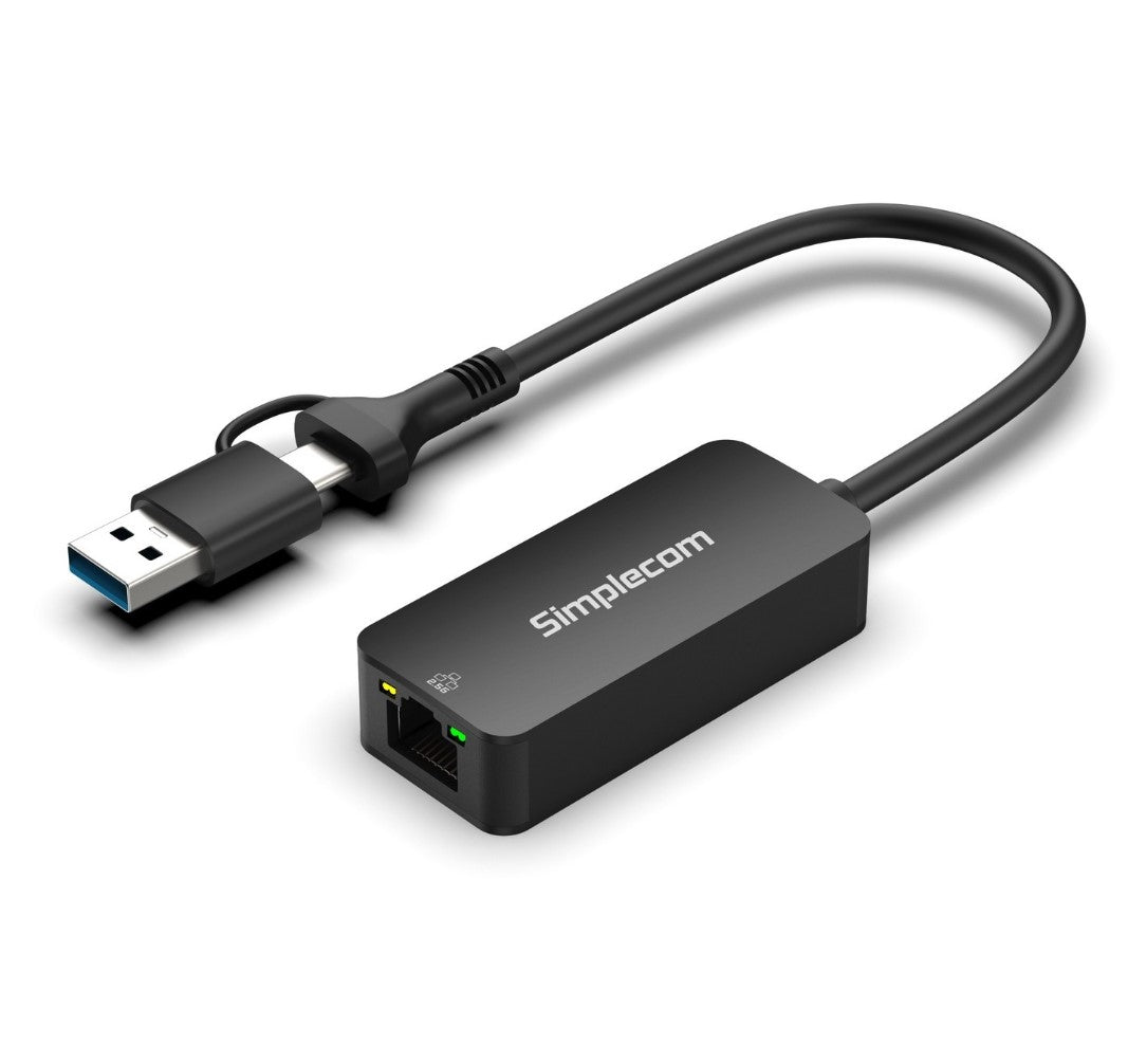 Simplecom NU405C SuperSpeed USB-C and USB-A to 2.5G Ethernet Network Adapter 2.5Gbps LAN Simplecom NU405C SuperSpeed USB-C and USB-A to 2.5G Ethernet Network Adapter 2.5Gbps LAN